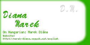 diana marek business card